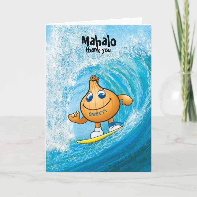 Tarjeta De Agradecimiento mahalo del sweetyonion (Anverso)