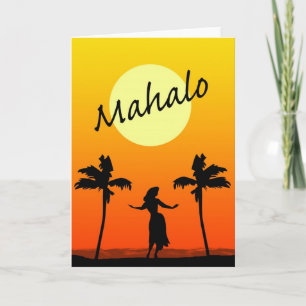 Tarjeta De Agradecimiento Mahalo: Gracias del Hawaiian