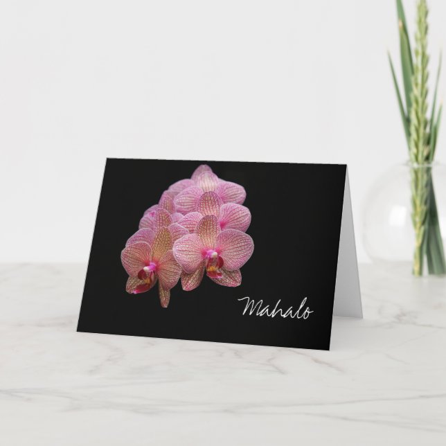 Tarjeta De Agradecimiento Mahalo - Gracias en hawaiano (Anverso)