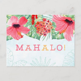 tarjeta de agradecimiento mahalo, tarjeta mahalo