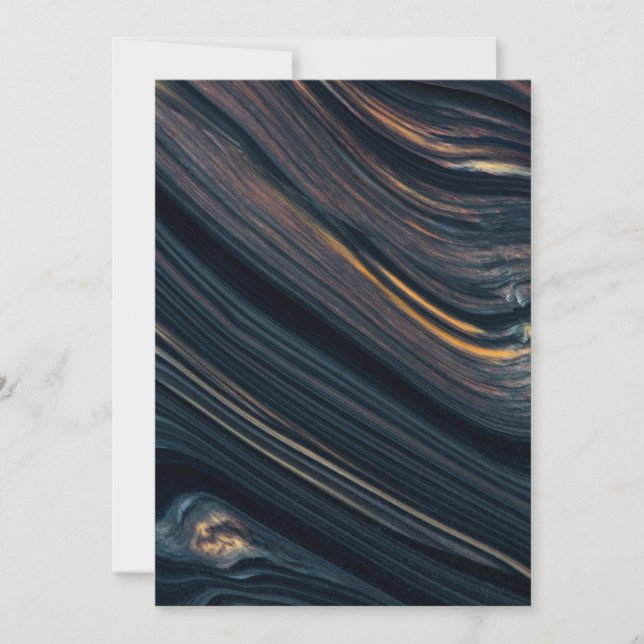 Tarjeta De Agradecimiento Mahogany Goldsheen Obsidian (Anverso)