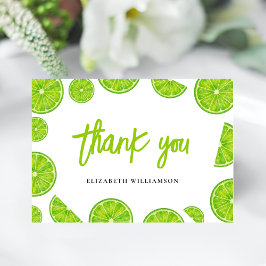 Tarjeta De Agradecimiento Main Squeeze Bridal Shower Thank you Card