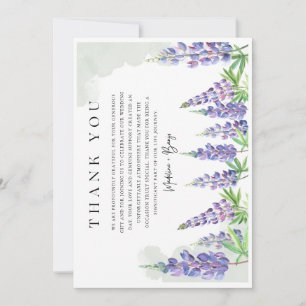 Tarjeta De Agradecimiento Maine Lupin Boda Guardar la Fecha
