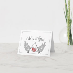 Tarjeta De Agradecimiento Majestuoso Corazón Protegido Gracias