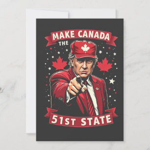 Tarjeta De Agradecimiento Make America 51st State Canadian American