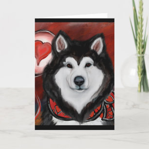 Tarjeta De Agradecimiento Malamute de Alaska