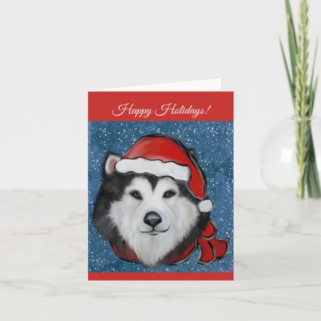 Tarjeta De Agradecimiento Malamute de Alaska   (Anverso)