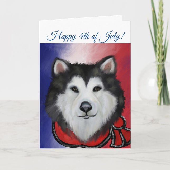 Tarjeta De Agradecimiento Malamute de Alaska (Anverso)