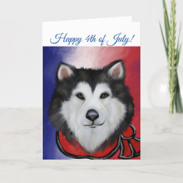 Tarjeta De Agradecimiento Malamute de Alaska