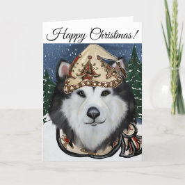 Tarjeta De Agradecimiento Malamute de Alaska