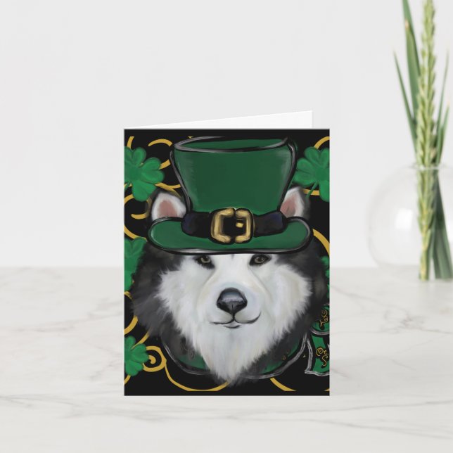 Tarjeta De Agradecimiento Malamute de Alaska    (Anverso)