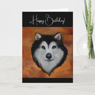 Tarjeta De Agradecimiento Malamute de Alaska