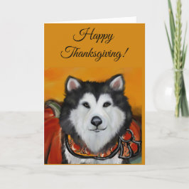 Tarjeta De Agradecimiento Malamute de Alaska             