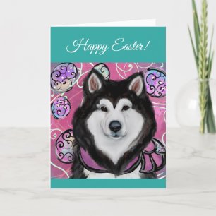 Tarjeta De Agradecimiento Malamute de Alaska