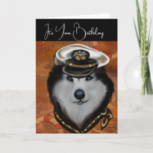 Tarjeta De Agradecimiento Malamute de Alaska
