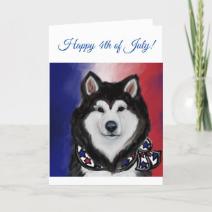 Tarjeta De Agradecimiento Malamute de Alaska