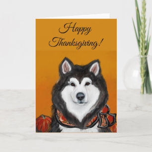 Tarjeta De Agradecimiento Malamute de Alaska
