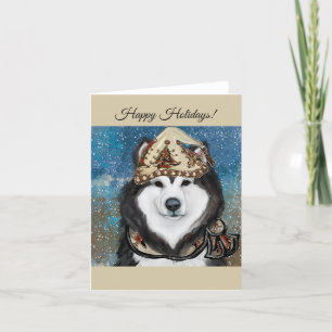 Tarjeta De Agradecimiento Malamute de Alaska  