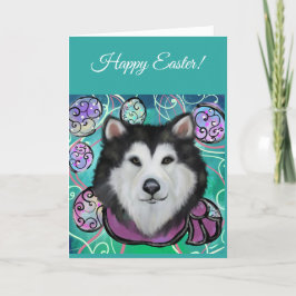 Tarjeta De Agradecimiento Malamute de Alaska
