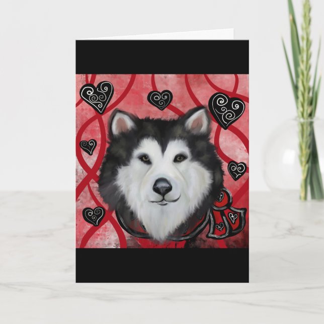 Tarjeta De Agradecimiento Malamute de Alaska (Anverso)