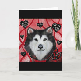 Tarjeta De Agradecimiento Malamute de Alaska