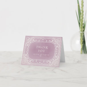 Tarjeta De Agradecimiento Malaquita elegante romántico vintage gracias por l