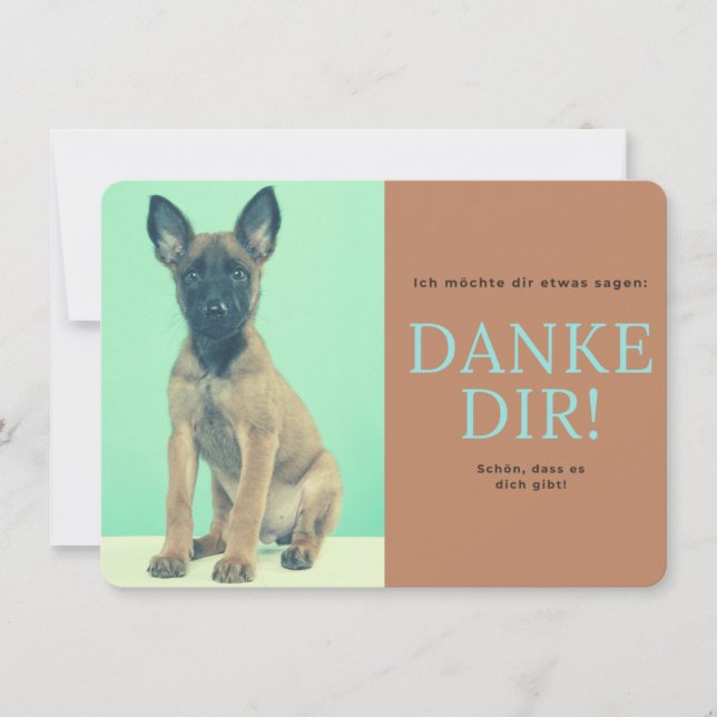 Tarjeta De Agradecimiento Malinois   (Anverso)