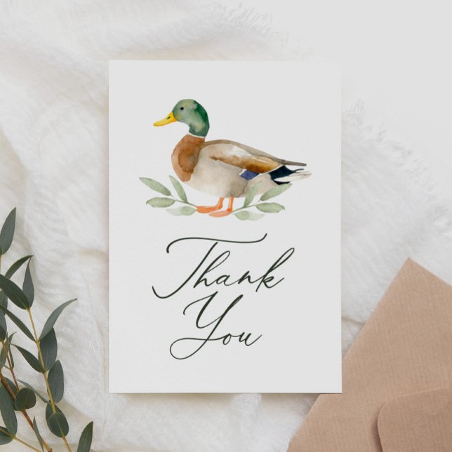 Tarjeta De Agradecimiento Mallard Duck Baby Shower (Subido por el creador)