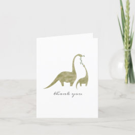 Tarjeta De Agradecimiento Mama Baby Dinosaur Baby Shower Gracias