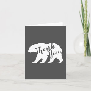 Tarjeta De Agradecimiento Mama Bear Baby Shower Woodland Lodge Chica Pink