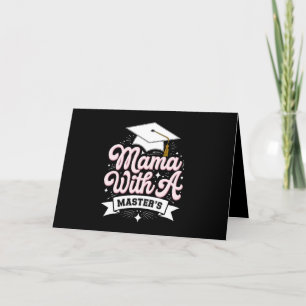 Tarjeta De Agradecimiento Mamá con graduación de madre con maestría