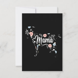 Tarjeta De Agradecimiento Mamá de cabra floral ama amante abuela más