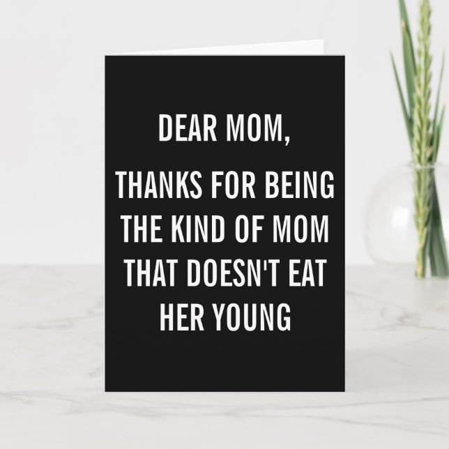 Tarjeta De Agradecimiento Mamá de las gracias divertida (Anverso)