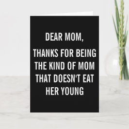 Tarjeta De Agradecimiento Mamá de las gracias divertida