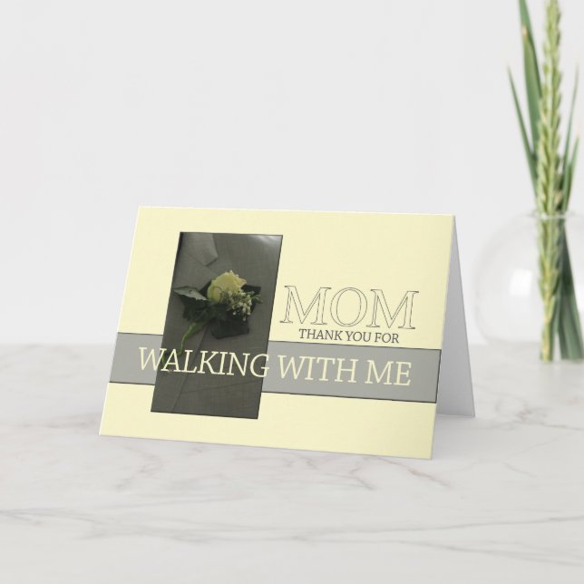 Tarjeta De Agradecimiento Mamá gracias por pasarme por Aisle (Anverso)