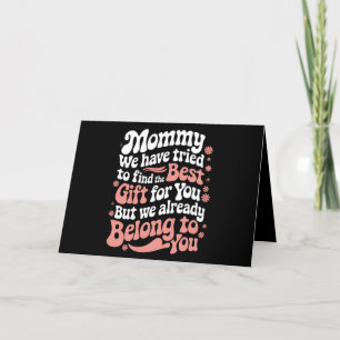 Tarjeta De Agradecimiento Mamá hemos tratado de encontrar el mejor regalo pa