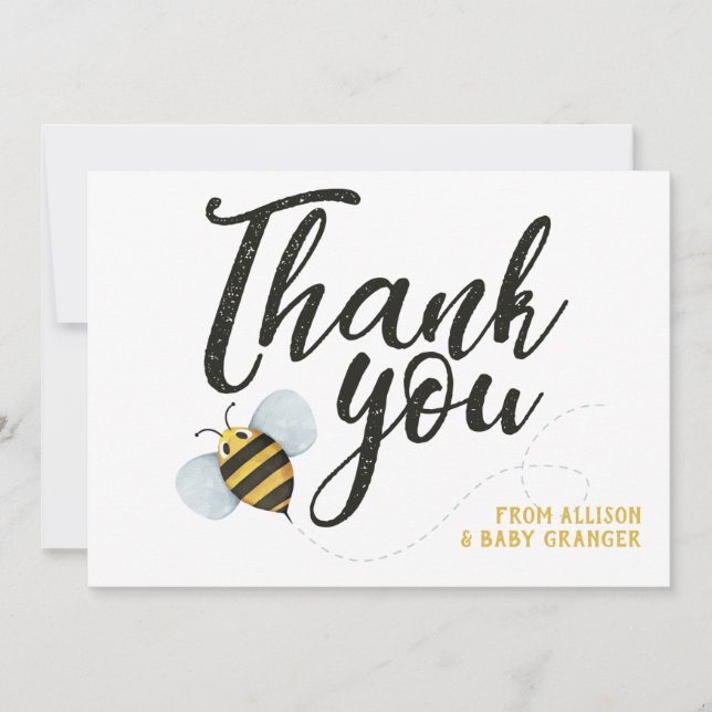 Tarjeta De Agradecimiento Mamá para BEE gracias (Anverso)