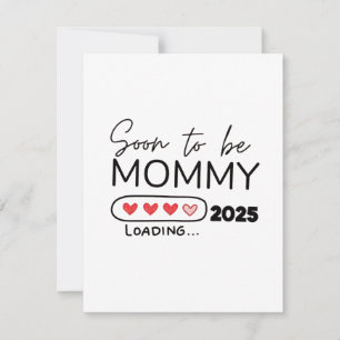 Tarjeta De Agradecimiento Mamá Pronto 2025 Día de San Valentín Embarazo