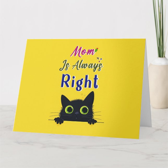 Tarjeta De Agradecimiento Mamá siempre tiene razón (Anverso)