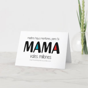 Tarjeta De Agradecimiento Mama vales millones