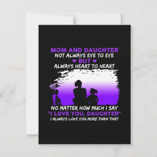Tarjeta De Agradecimiento Mamá Y Hija Pero Te Amo, Hija