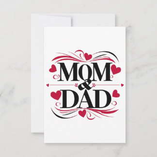 Tarjeta De Agradecimiento Mamá y papá son los mejores padres cada uno