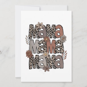 Tarjeta De Agradecimiento Mami race de mamá divertida race y leopardo de col