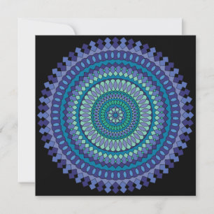 Tarjeta De Agradecimiento Mandala azul