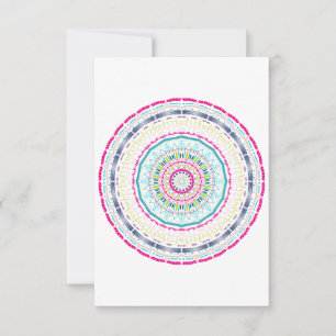 Tarjeta De Agradecimiento mandala colorida