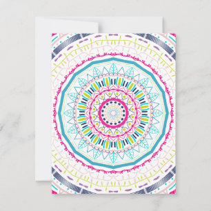 Tarjeta De Agradecimiento mandala colorido