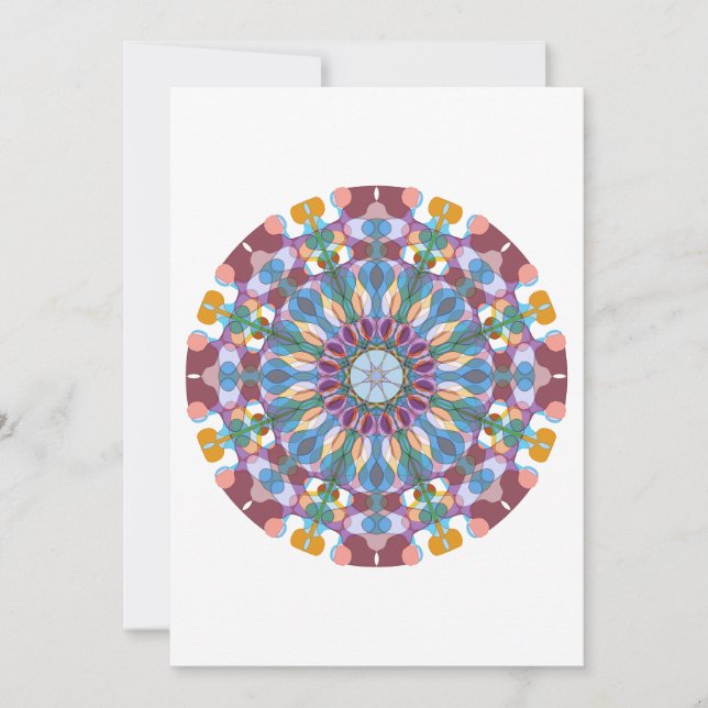 Tarjeta De Agradecimiento Mandalá de flores (Anverso)