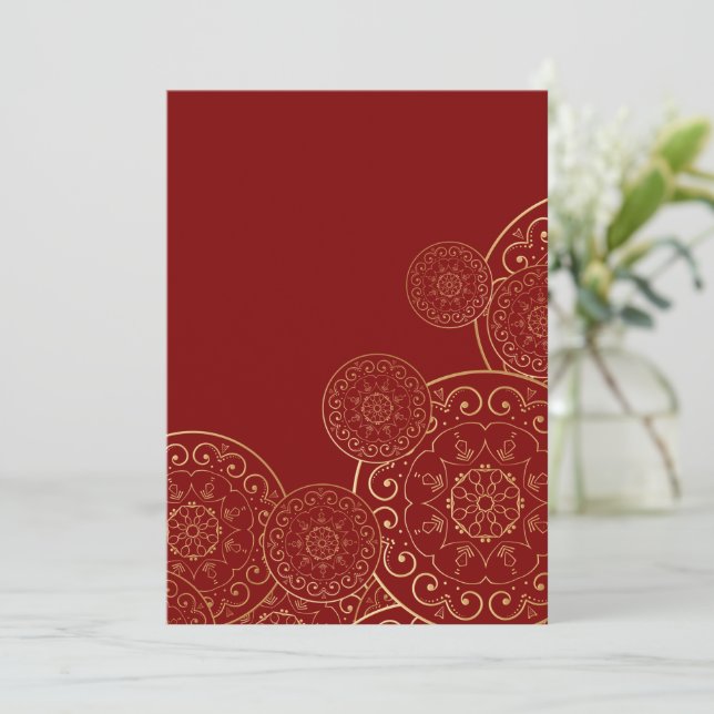 Tarjeta De Agradecimiento Mandala de lujo 50 (Anverso de pie)