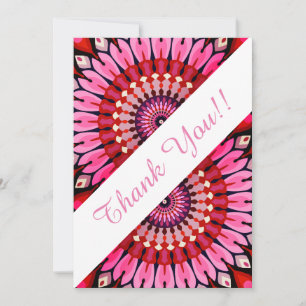 Tarjeta De Agradecimiento Mandala detallada rosa