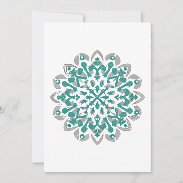 Tarjeta De Agradecimiento mandala Shudder christmasmandala Flutter navidades (Anverso)
